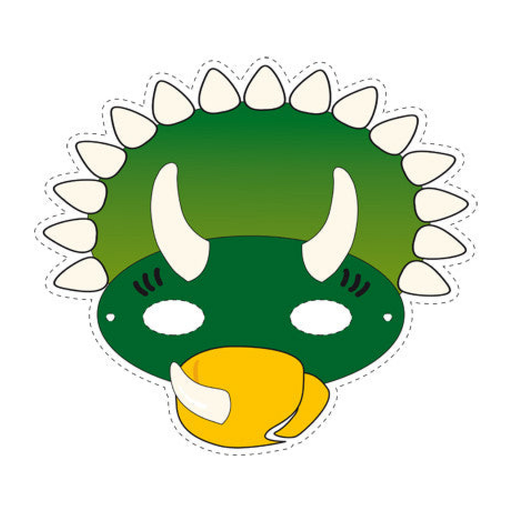 Printable dinosaur party masks â lello and monkey