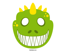 Printable dinosaur mask