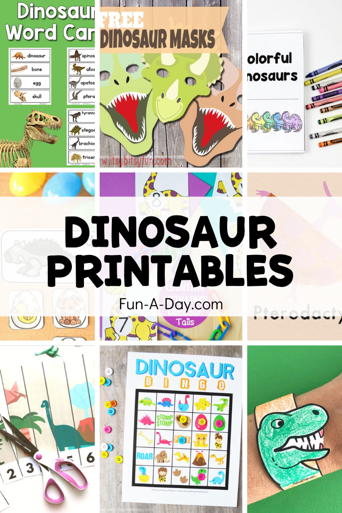 Free dinosaur printables for preschool
