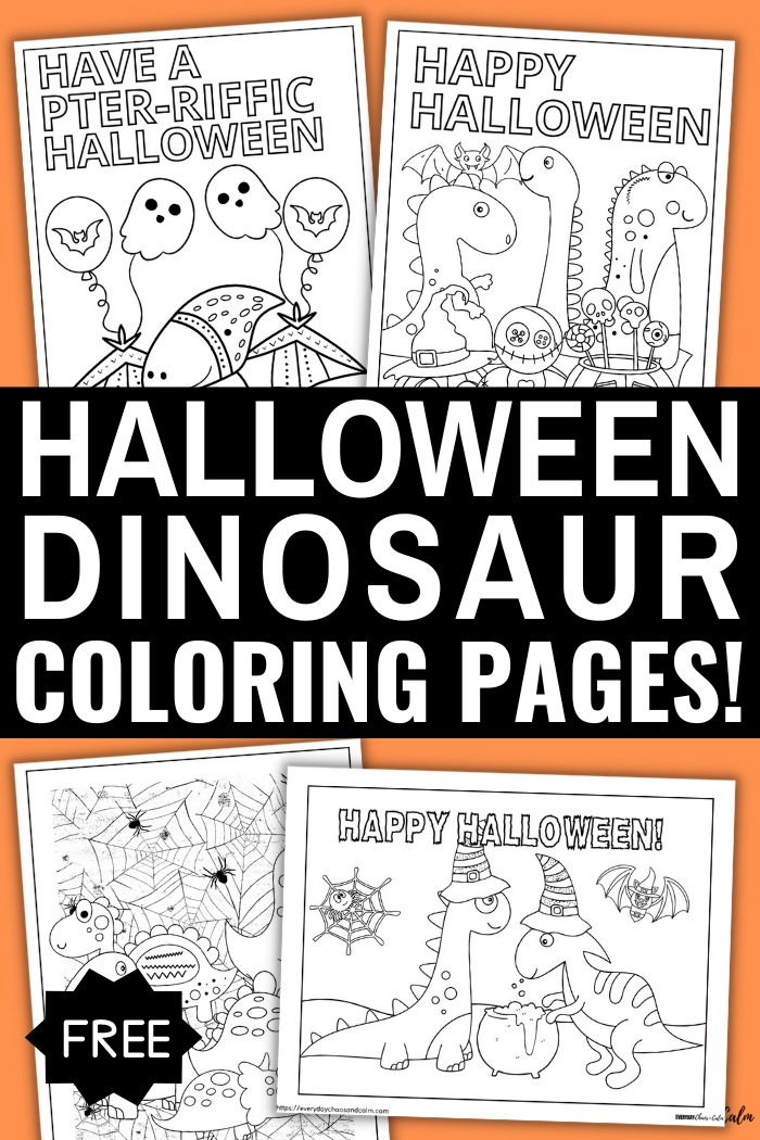 Free printable dinosaur halloween coloring pages