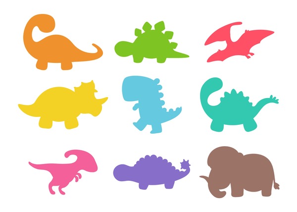 Thousand cute dinosaur silhouette royalty