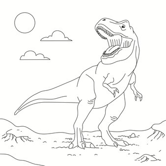 Page cute dinosaur silhouette images