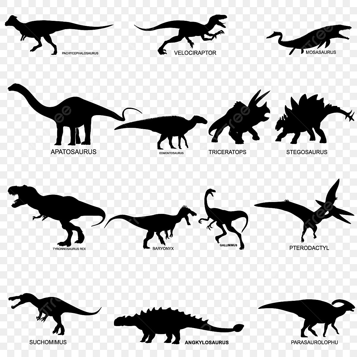 Dinosaur silhouette png and vector images free download