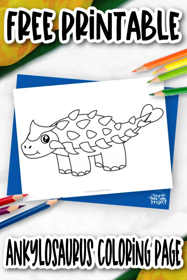 Free printable ankylosaurus template â simple mom project