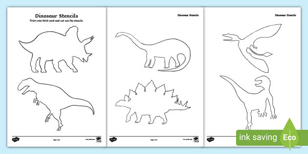 Shadow puppet dinosaur templates