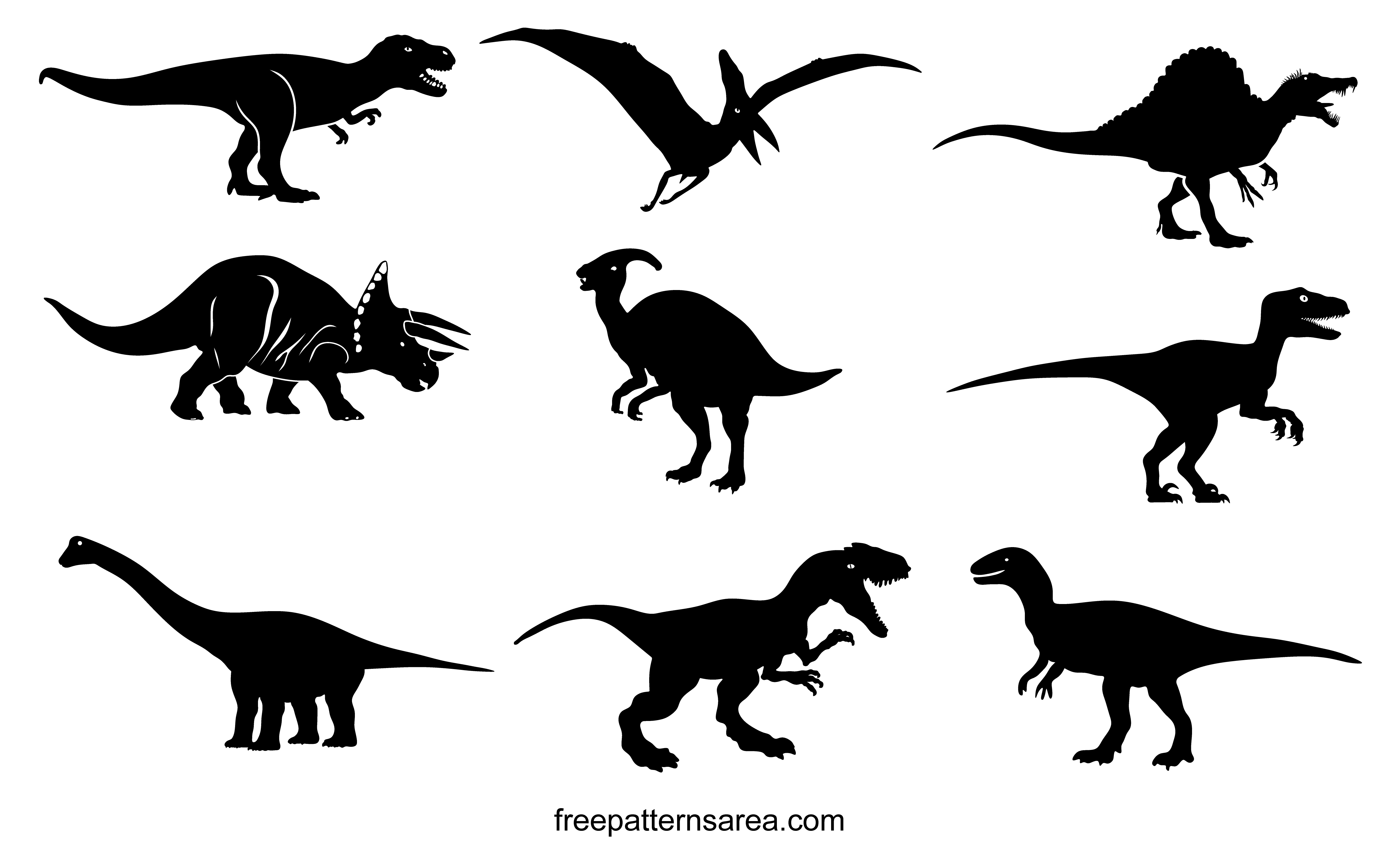 Free dinosaur silhouette svg vector file