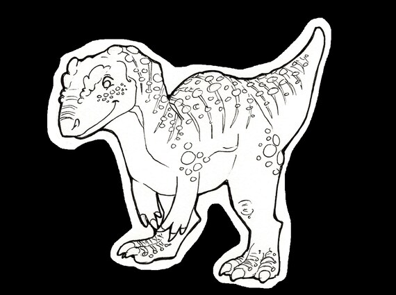 Dinosaur sticker pack printable coloring pages unique hand drawn designs