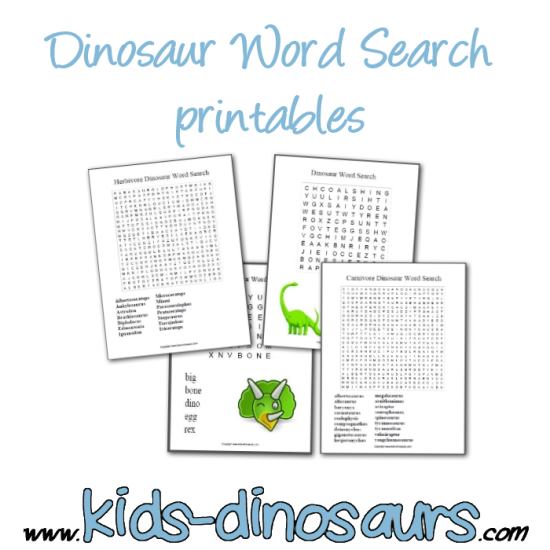 Dinosaur word search