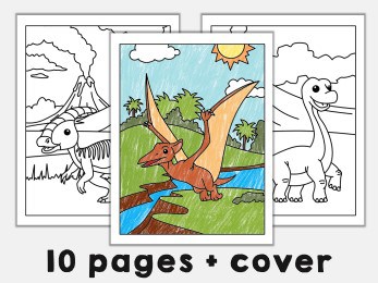 Dinosaurs coloring pages printable dino activity kids happy paper time