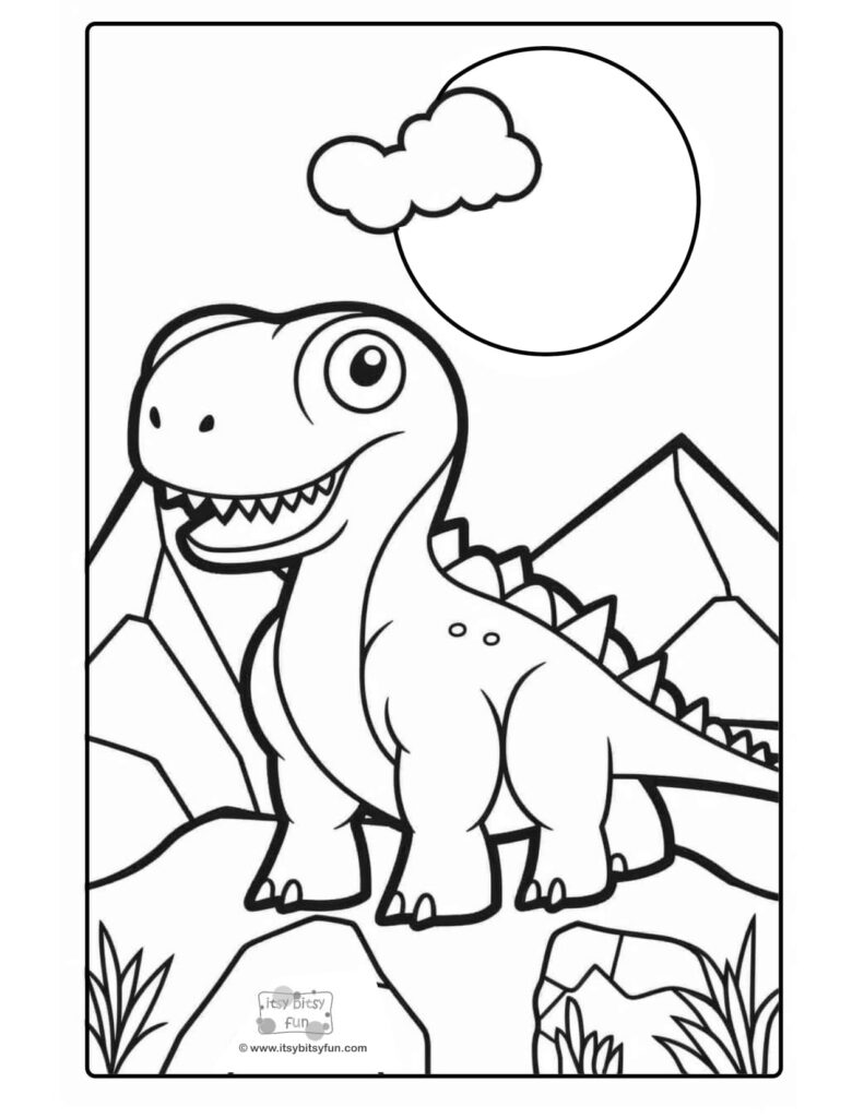 Free printable dinosaur coloring pages