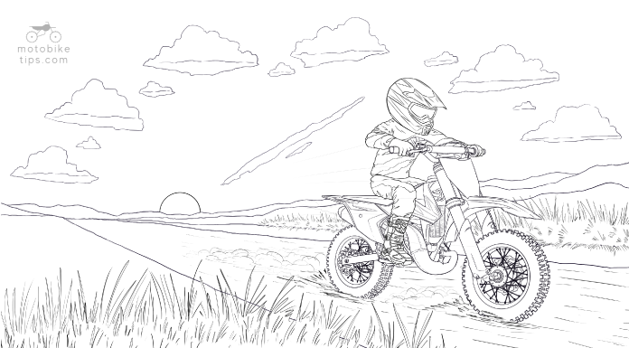 Dirt bike coloring pages