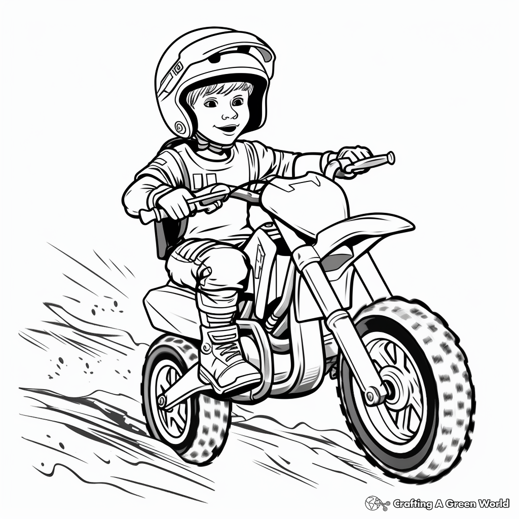 Dirt bike coloring pages