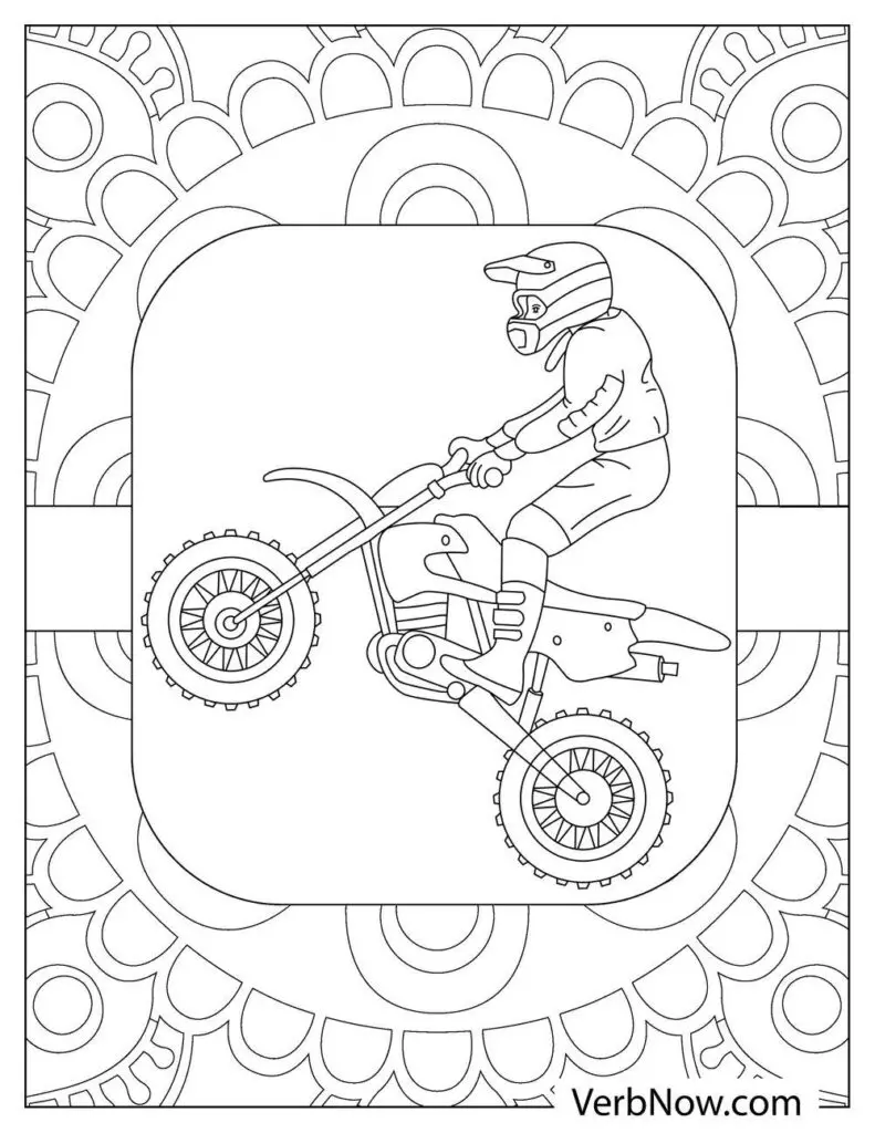 Free dirt bike coloring pages for download printable pdf