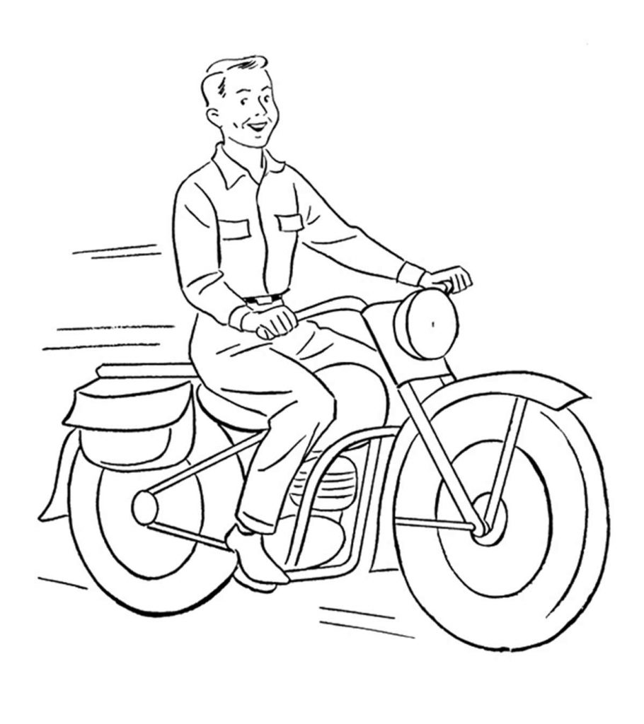 Motorcycle coloring pages