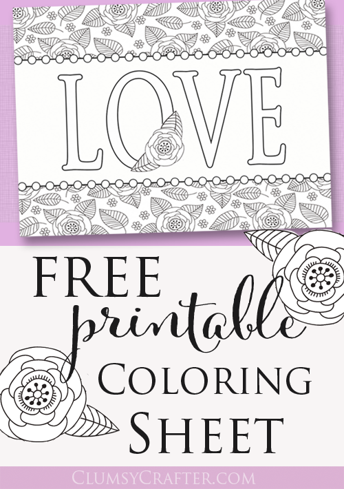 Free printable adult coloring sheet