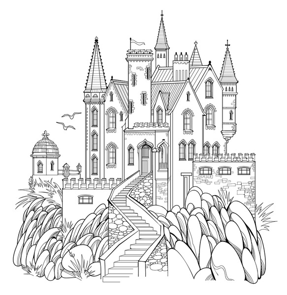 Hundred castle coloring pages printable castle coloring pages royalty