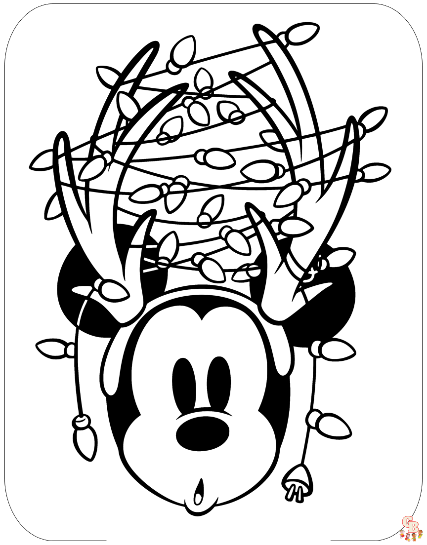 Disney christmas coloring pages free printable for kids