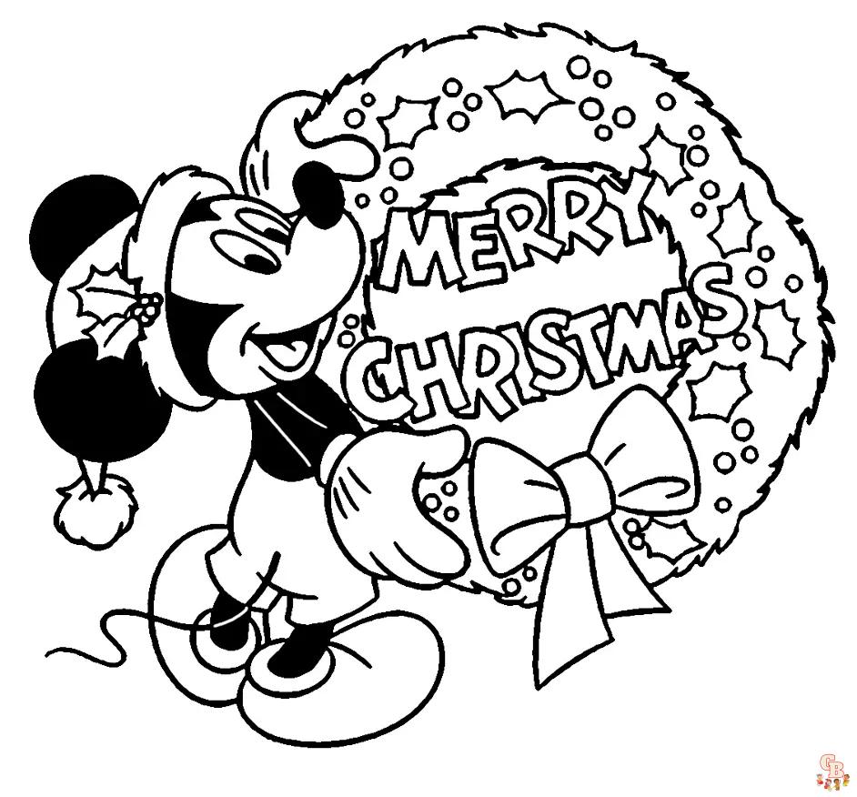 Disney christmas coloring pages free printable for kids