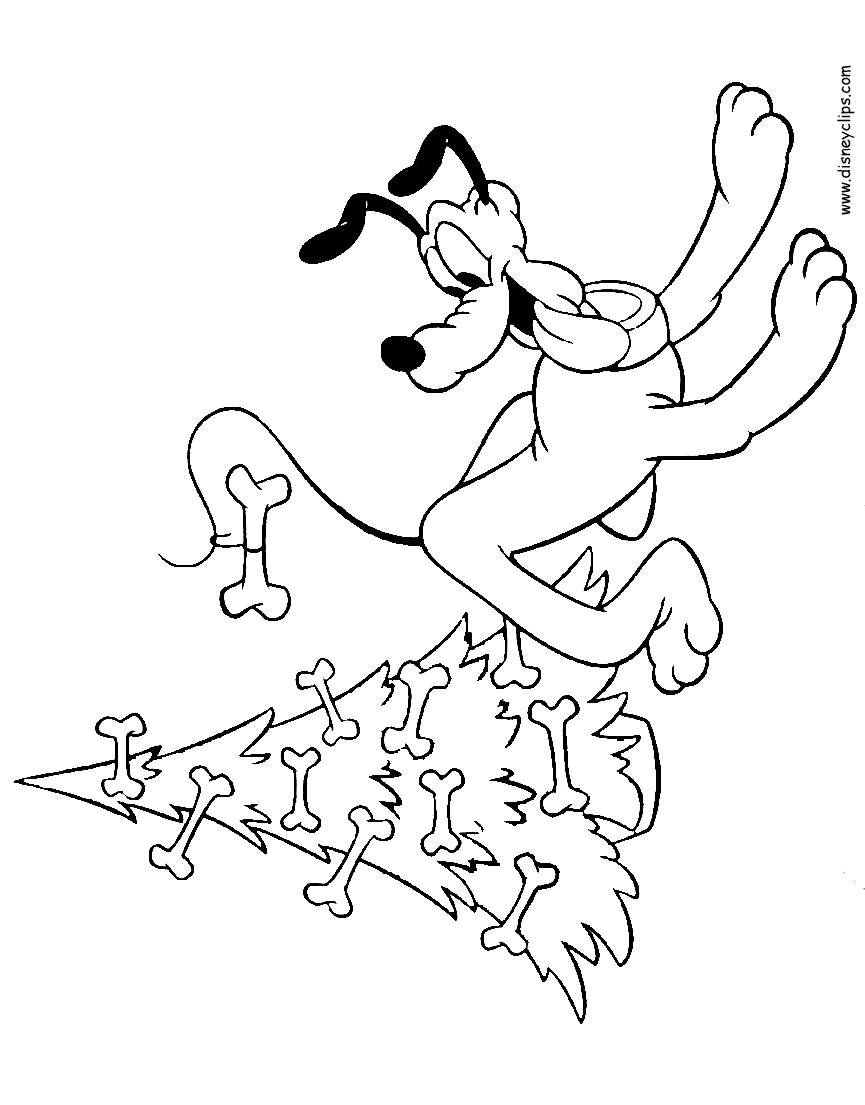 Mickey mouse friends christmas coloring pages