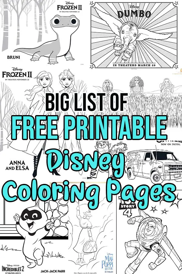 Free printable disney coloring pages