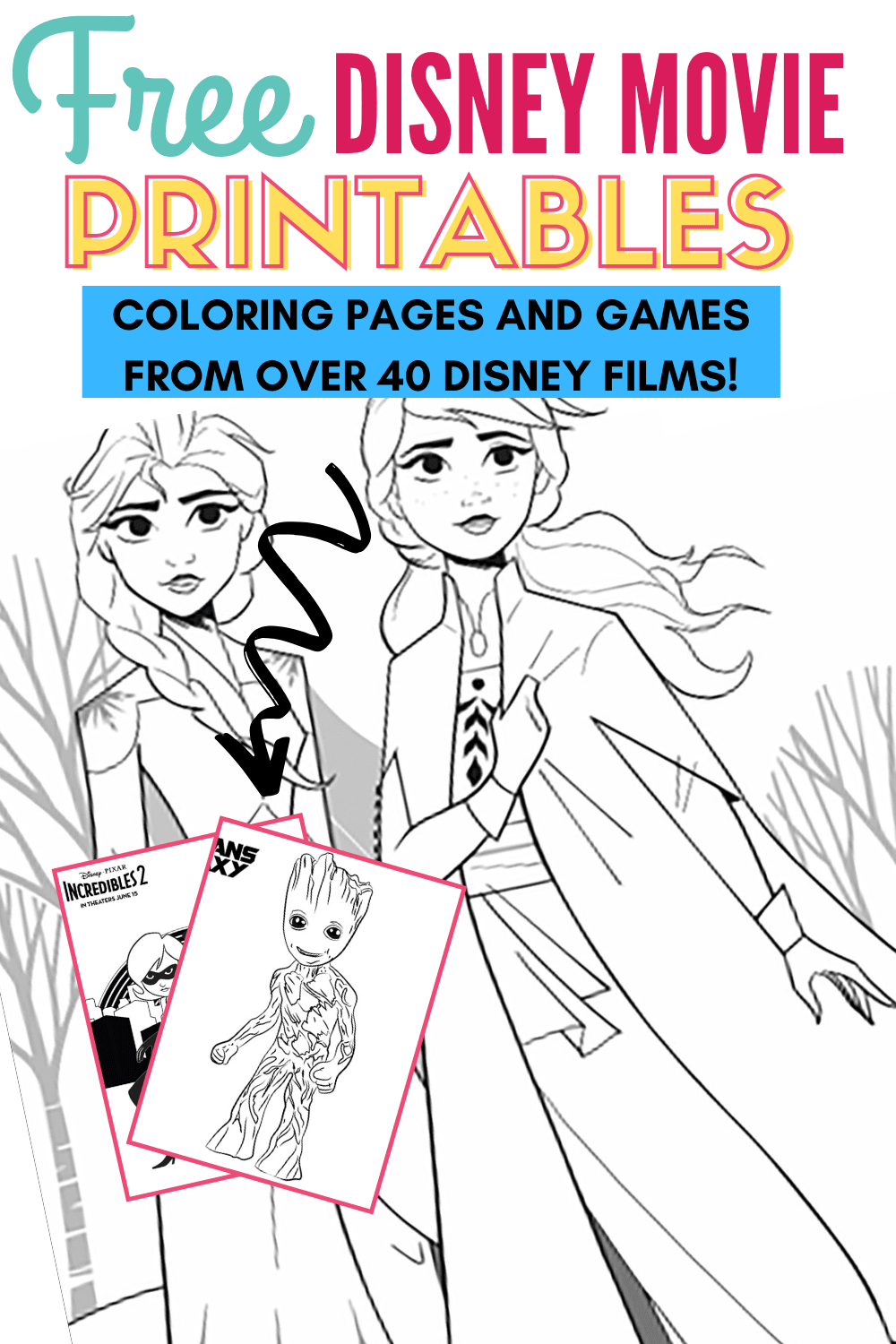Free printable disney coloring pages and games from disney movies