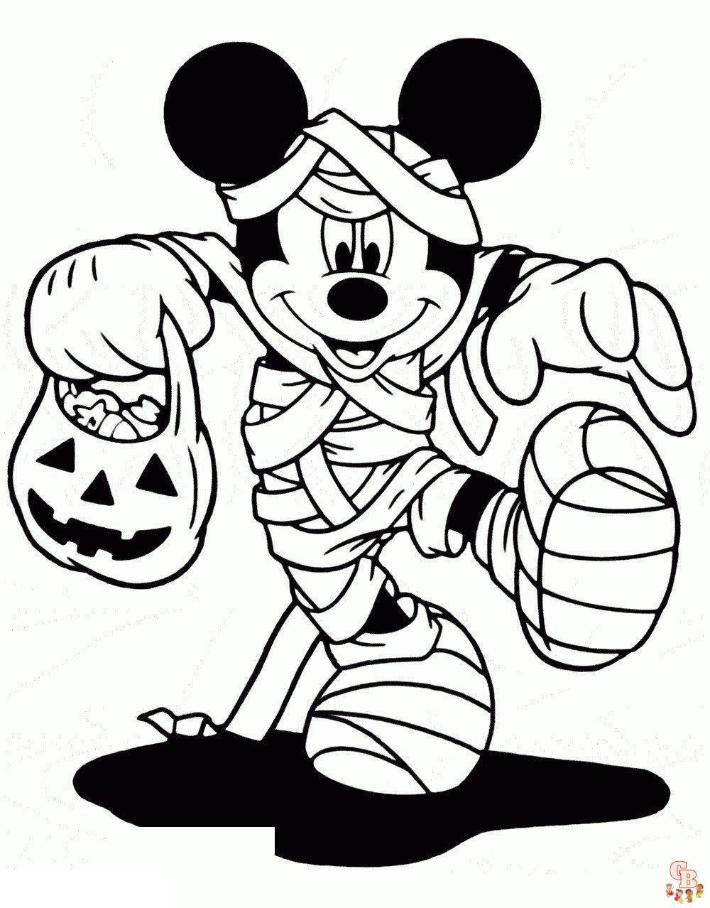Halloween disney coloring pages free printable