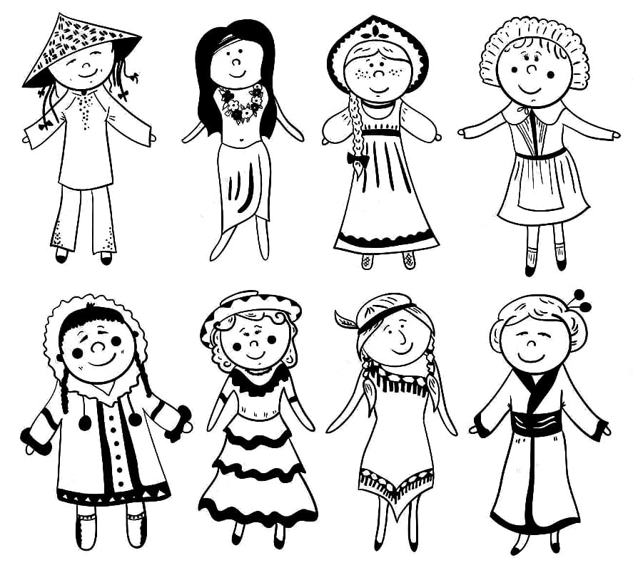 Print diversity coloring page