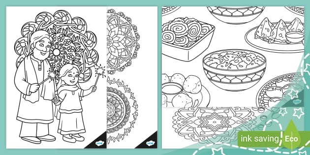 Hindu diwali louring pages ages