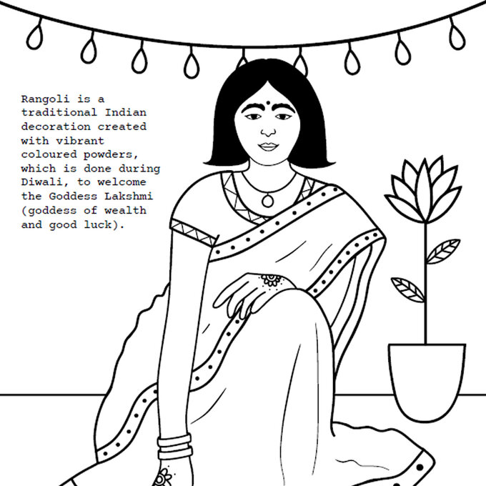 Free diwali louring sheet download