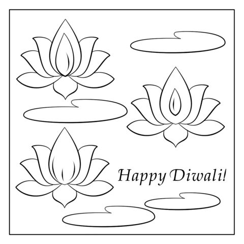 Happy diwali card coloring page free printable coloring pages free printable coloring happy diwali
