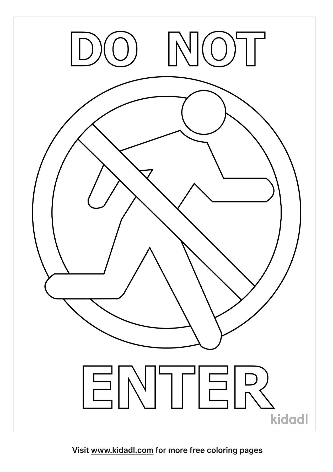 Free do not enter coloring page coloring page printables