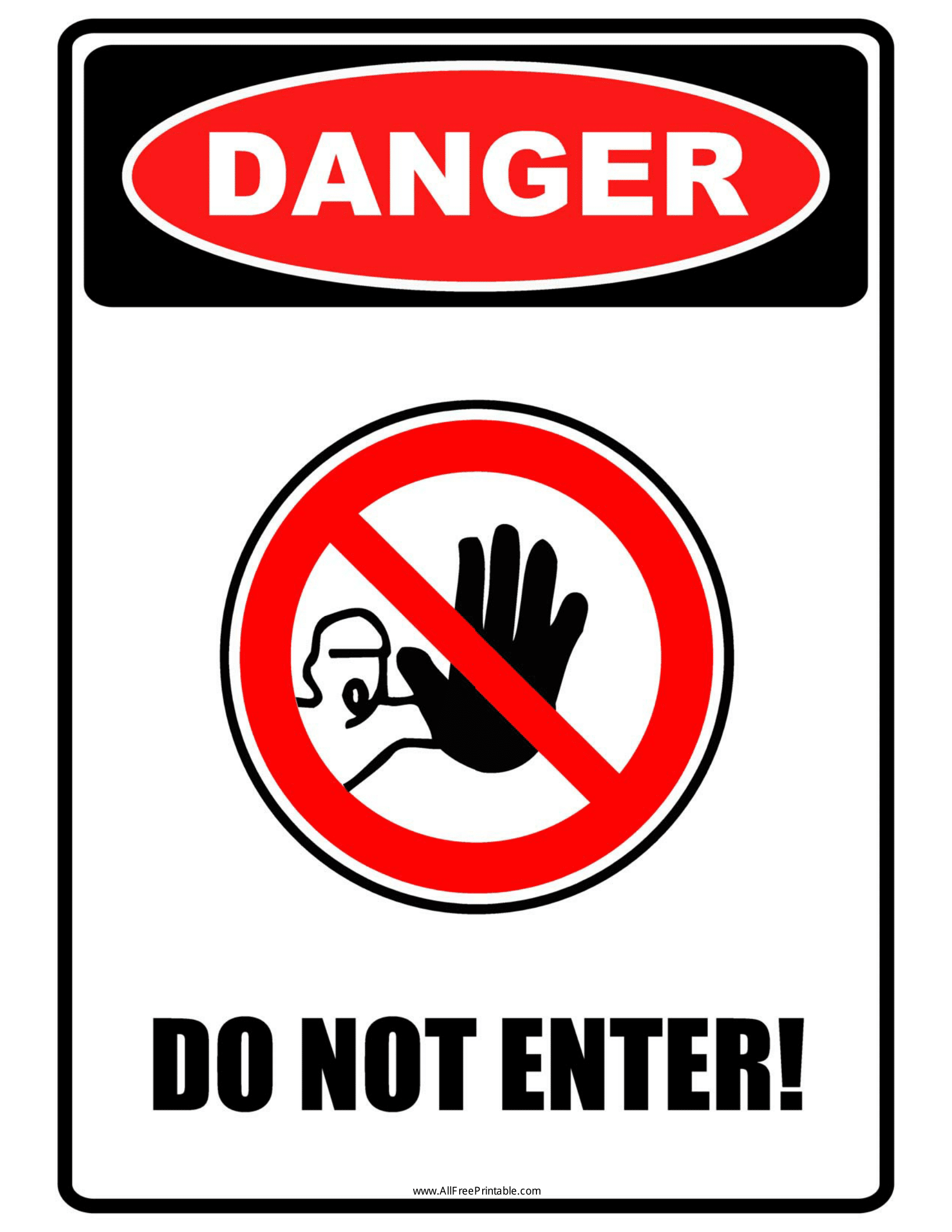 Do not enter signs poster template