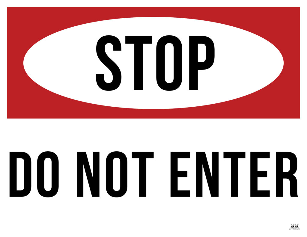 Do not enter signs