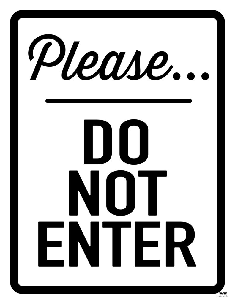 Do not enter signs