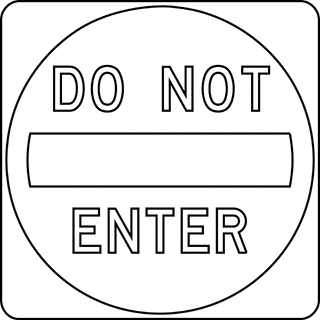Do not enter outline clipart