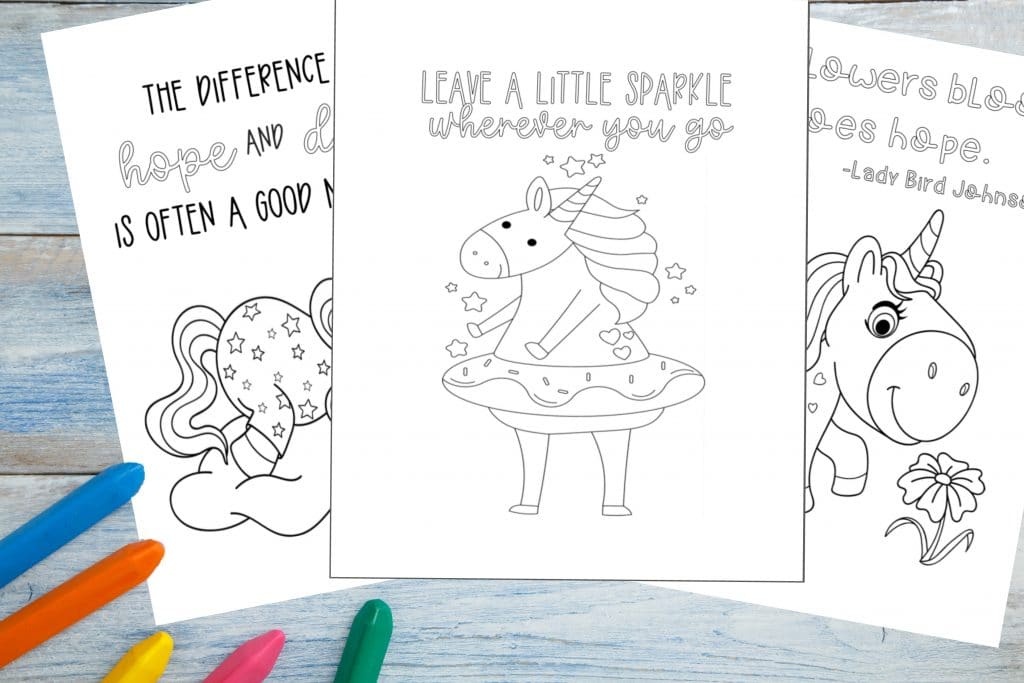 Printable unicorn coloring pages