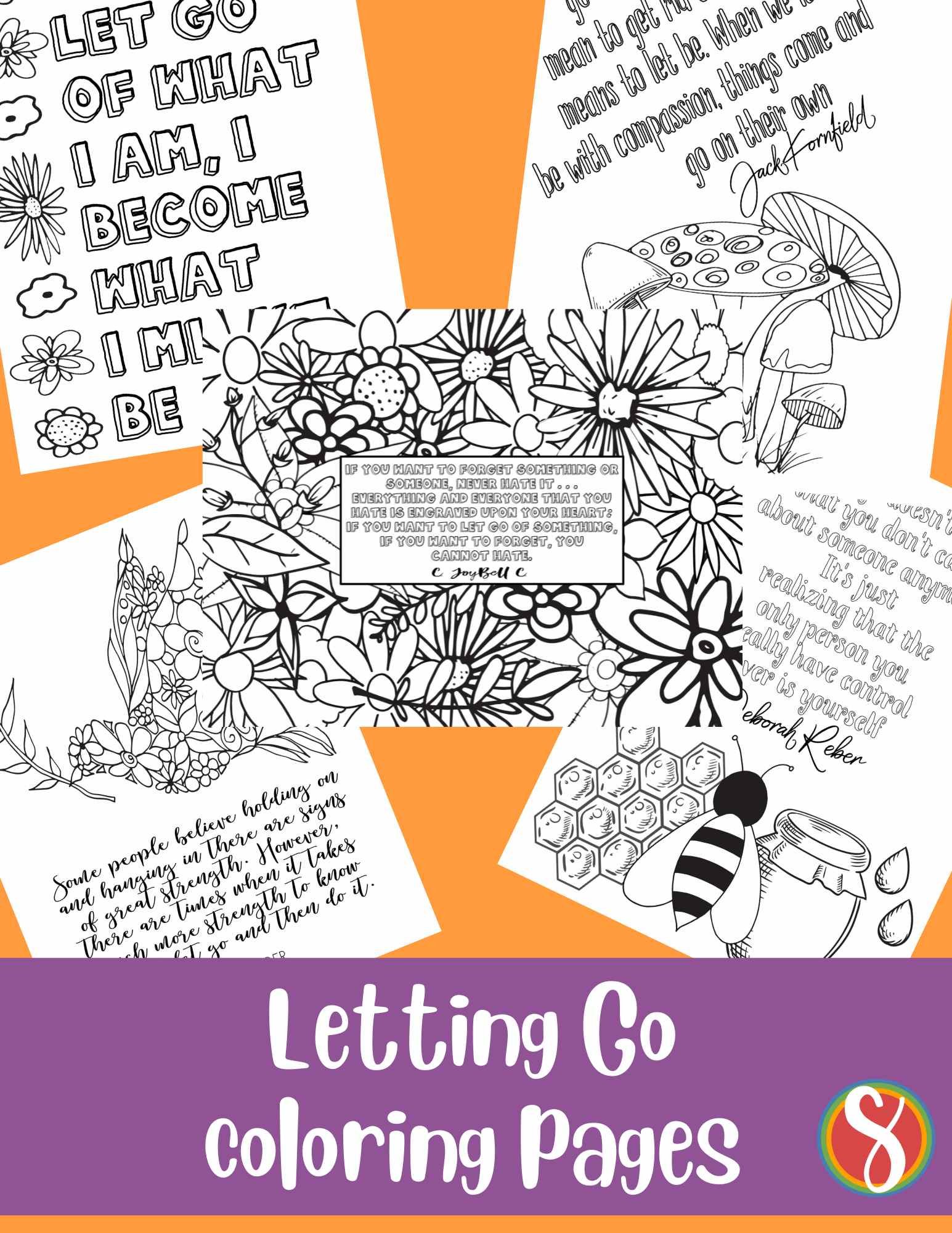 Quotes about letting go coloring pages â stevie doodles
