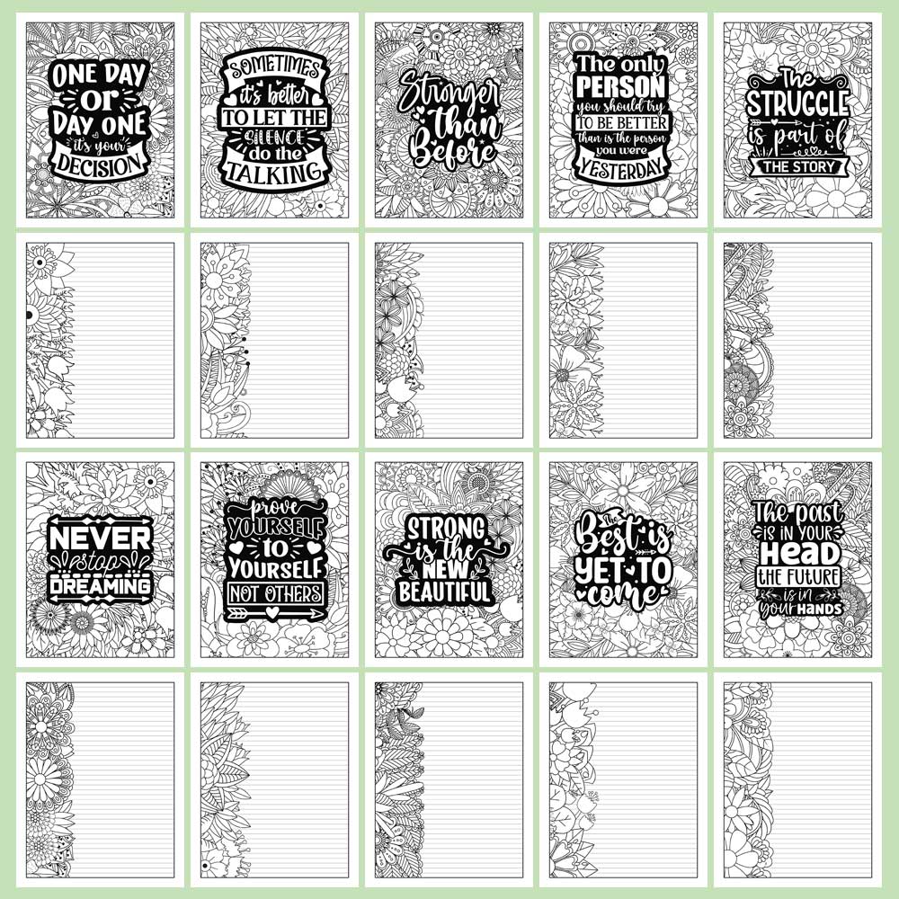 Printable coloring pages inspirational quotes