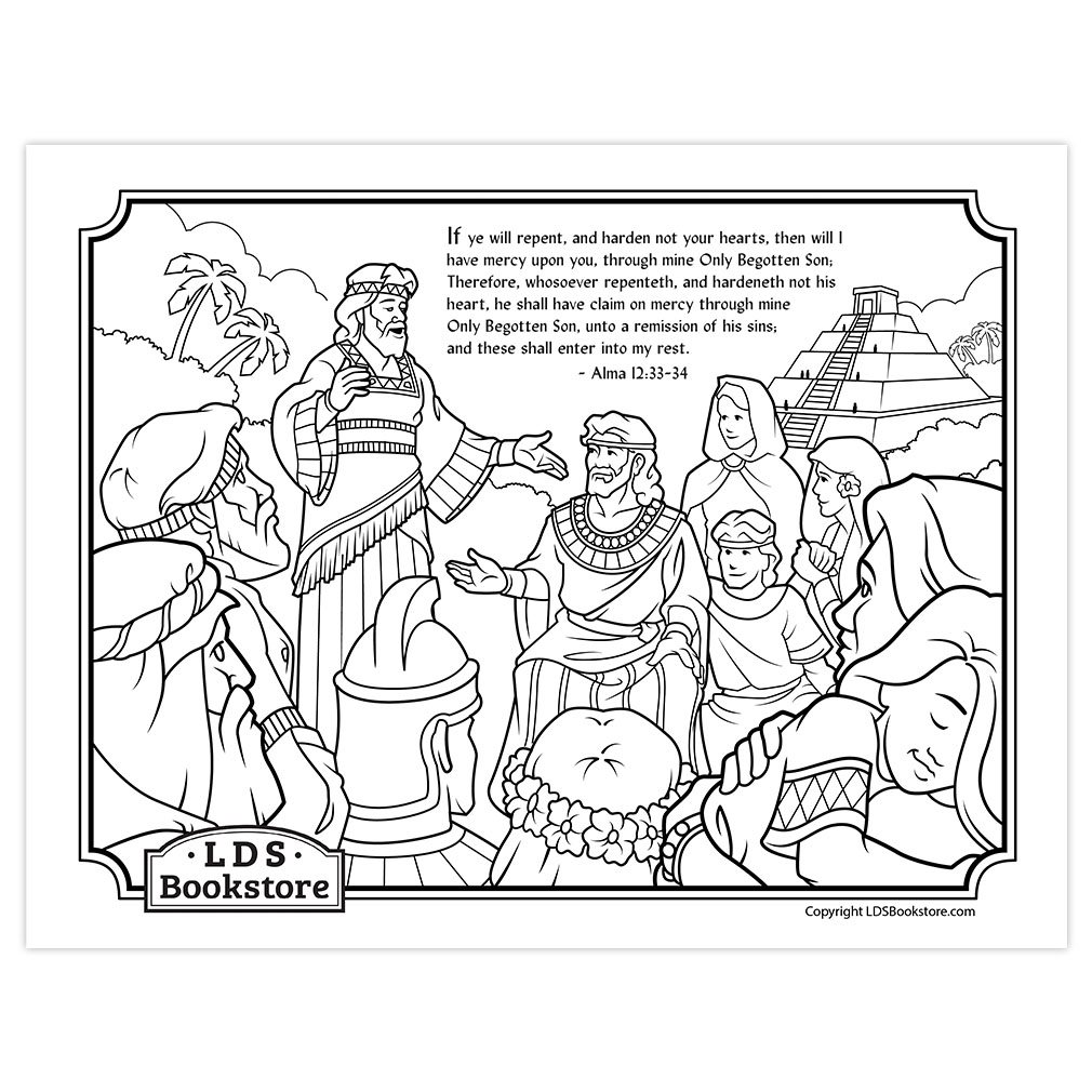 Alma and amulek book of mormon coloring page