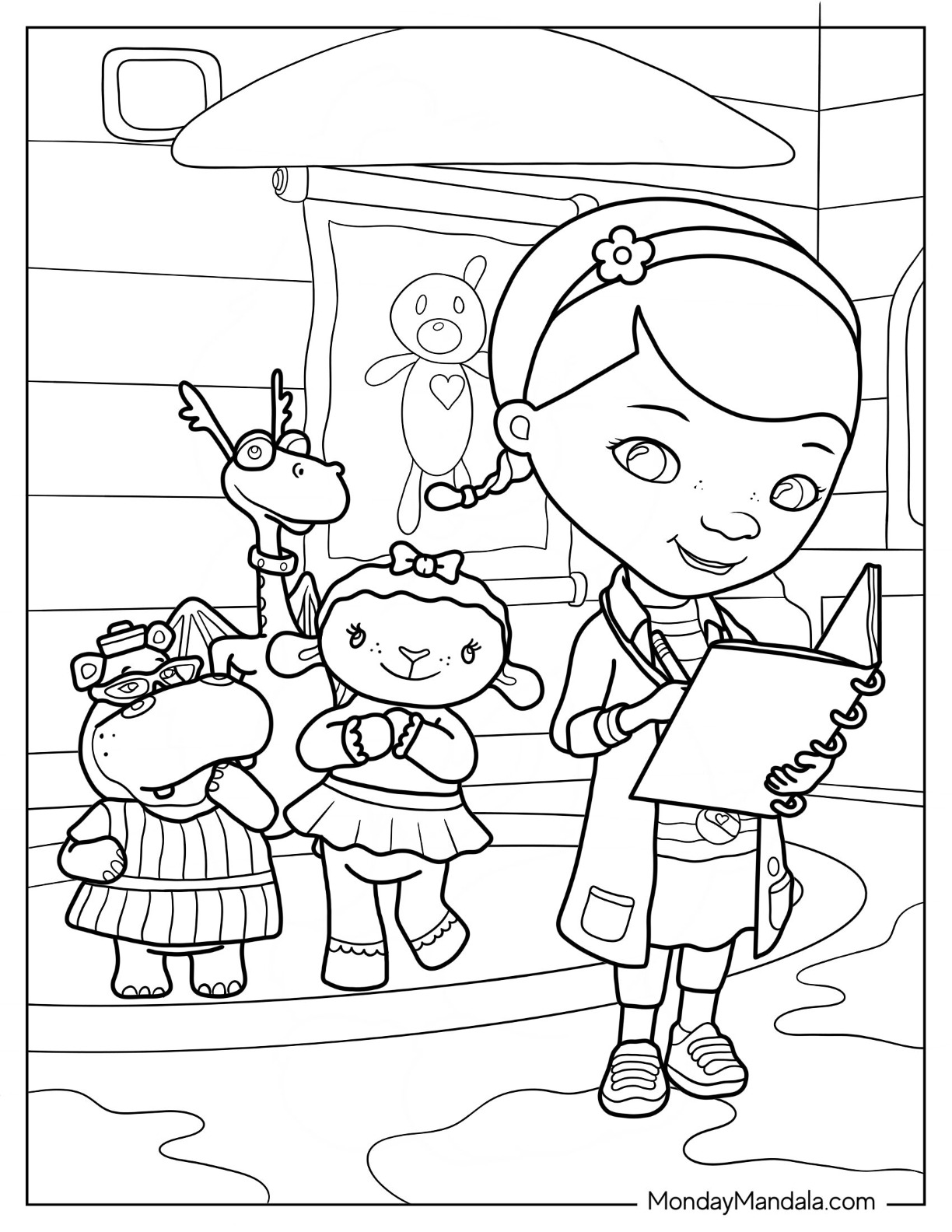 Doc mcstuffins coloring pages free pdf printables