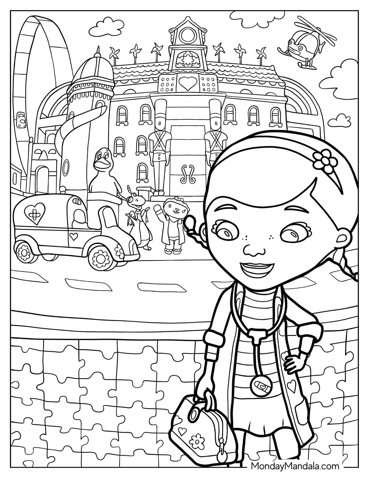 Doc mcstuffins coloring pages free pdf printables