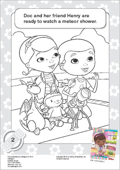 Doc mcstuffins colouring pack