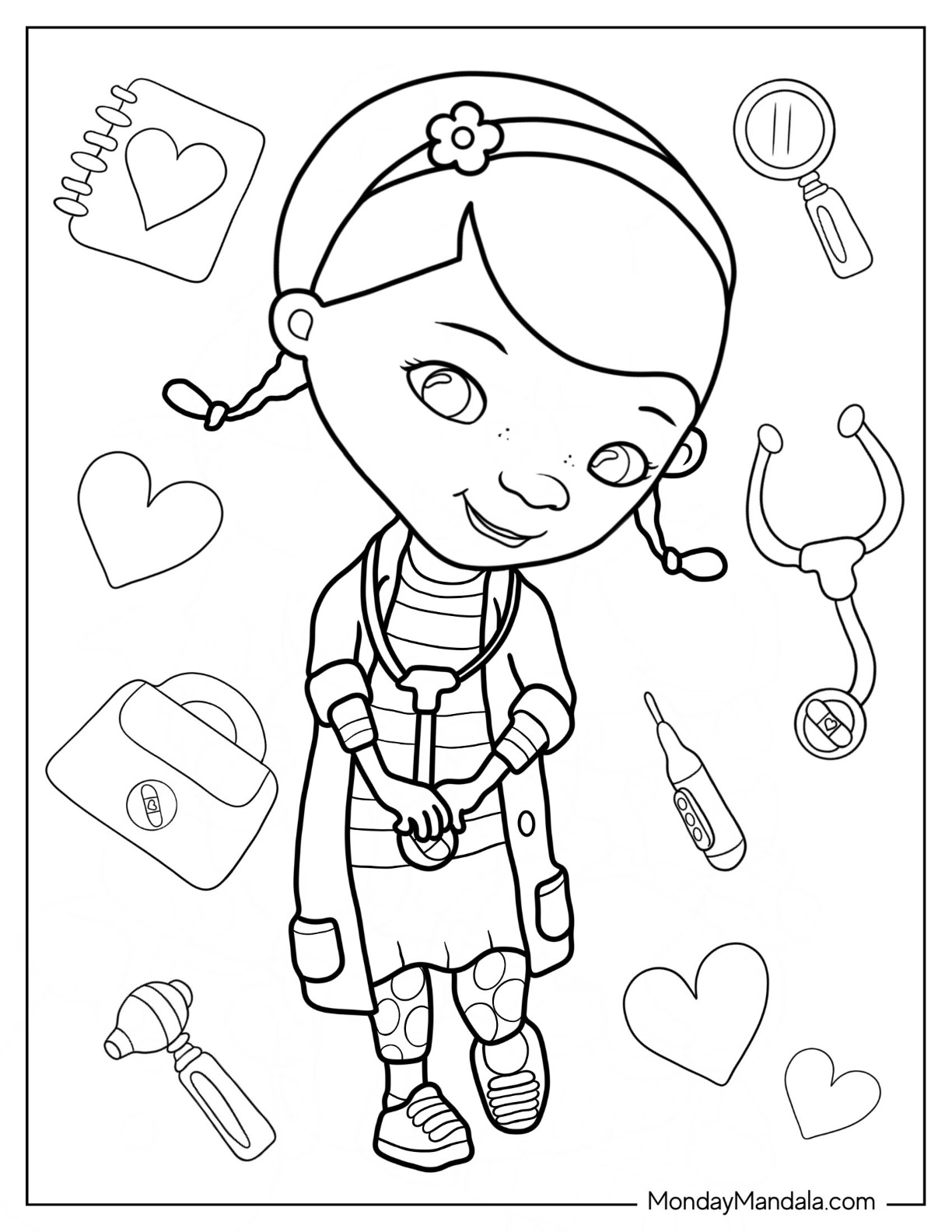 Doc mcstuffins coloring pages free pdf printables