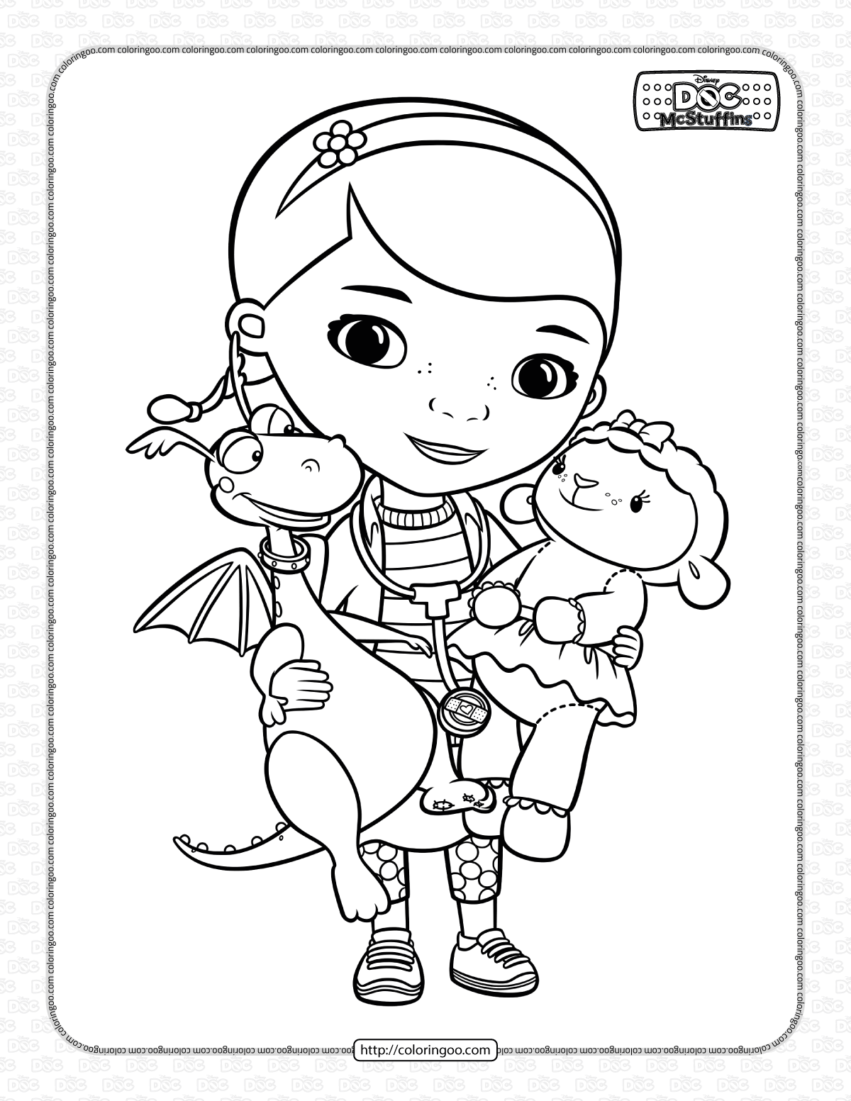 Printable doc mcstuffins coloring pages