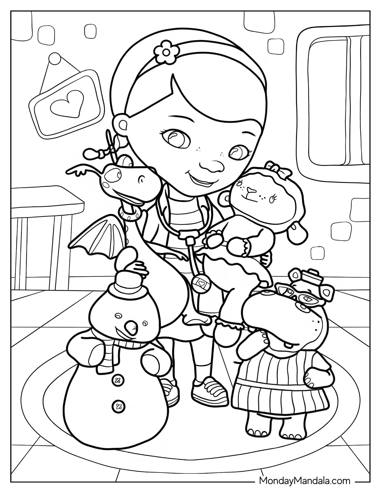 Doc mcstuffins coloring pages free pdf printables