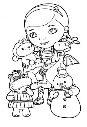 Free printable doc mcstuffins coloring pages sheets and pictures for adults and kids girls and boys