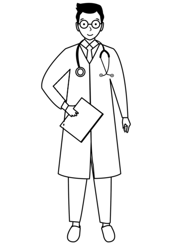 Doctor coloring page free printable coloring pages
