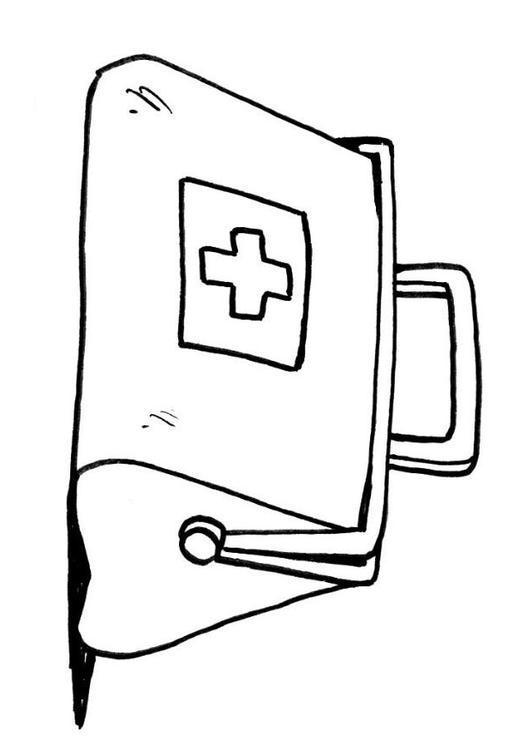 Coloring page doctors bag