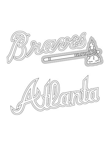 Atlanta braves logo coloring page free printable coloring pages