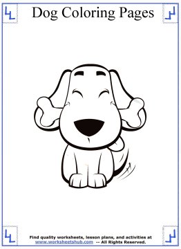Printable dog coloring pages